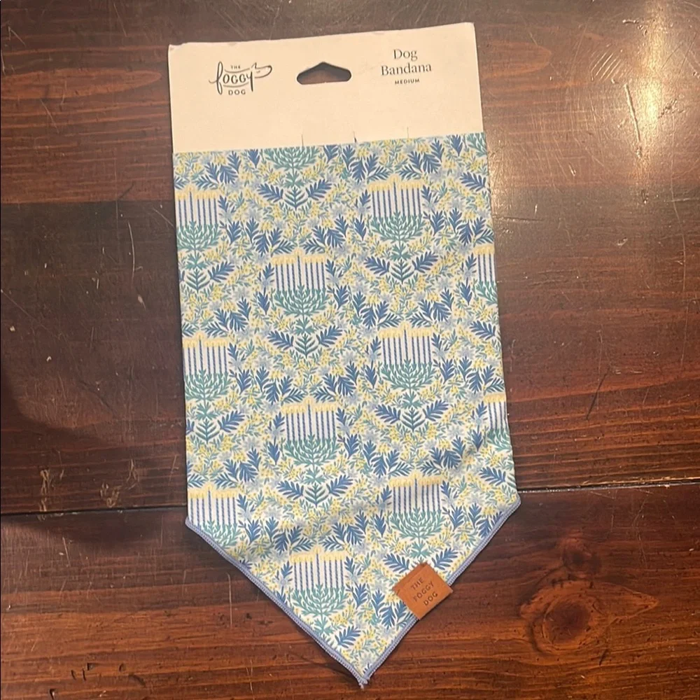 Dog Bandana by Foggy Dog - Flora Menorah Hanukkah